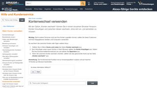 
                            2. Amazon.de Hilfe: Konten wechseln