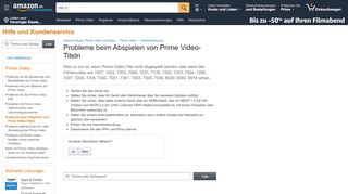 
                            3. Amazon.de Hilfe: Probleme mit Prime Video auf Ihrem Streaming ...