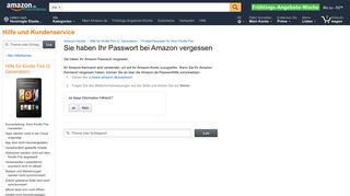 
                            4. Amazon.de Hilfe: Sie haben Ihr Passwort bei Amazon vergessen
