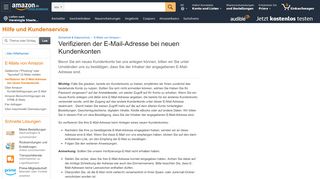 
                            4. Amazon.de Hilfe: Verifizieren der E-Mail-Adresse bei neuen ...