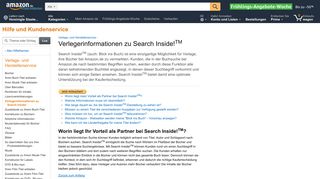 
                            2. Amazon.de Hilfe: Verlegerinformationen zu Search Inside!