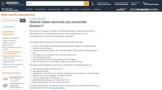 
                            5. Amazon.de Hilfe: Welche Daten sammelt und verwendet Amazon?