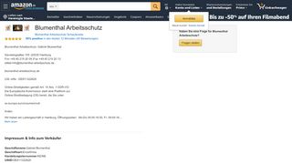 
                            6. Amazon.de Verkäuferprofil: Blumenthal Arbeitsschutz