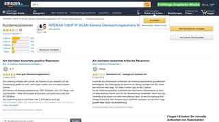 
                            5. Amazon.de:Kundenrezensionen: APEMAN 1080P IP WLAN Kamera ...