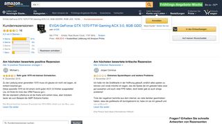 
                            11. Amazon.de:Kundenrezensionen: EVGA GeForce GTX 1070 FTW ...