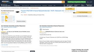 
                            2. Amazon.de:Kundenrezensionen: Foscam FN3109H 9 Kanal ...