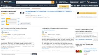 
                            9. Amazon.de:Kundenrezensionen: Gigaset Keeper Schlüsselfinder (mit ...