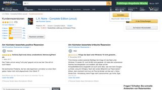
                            12. Amazon.de:Kundenrezensionen: L.A. Noire - Complete Edition (uncut)