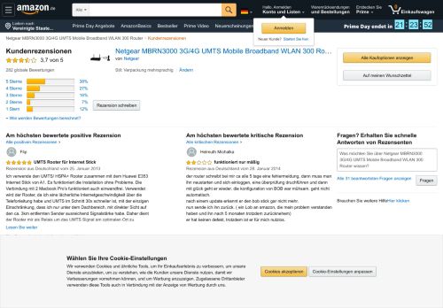 
                            13. Amazon.de:Kundenrezensionen: Netgear MBRN3000 3G/4G UMTS ...