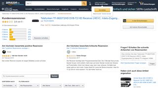 
                            5. Amazon.de:Kundenrezensionen: Telefunken TF-9820T2HD DVB-T2 ...