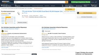 
                            5. Amazon.de:Kundenrezensionen: TP-Link Archer T2UH AC600 Dual ...