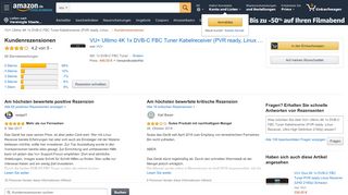 
                            7. Amazon.de:Kundenrezensionen: VU+ Ultimo 4K 1x DVB-C FBC Tuner ...
