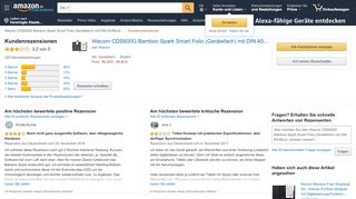 
                            10. Amazon.de:Kundenrezensionen: Wacom CDS600G Bamboo Spark ...