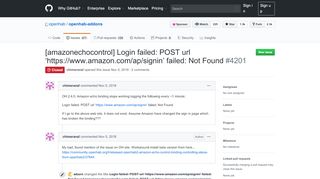 
                            7. [amazonechocontrol] Login failed: POST url 'https://www.amazon ...