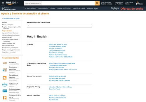 
                            3. Amazon.es Ayuda: Help in English