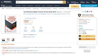 
                            6. Amazon.in: Buy Tax Publishers Master Income Tax Act Guide 2018 ...