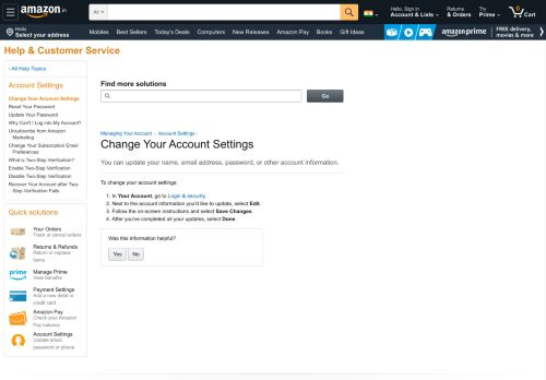 
                            2. Amazon.in Help: Add Mobile Phone Number