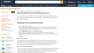 
                            6. Amazon.in Help: Add People to Your Business Account