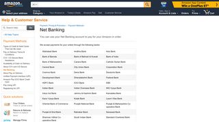 
                            11. Amazon.in Help: Net Banking