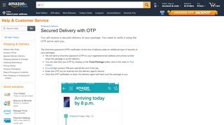 
                            1. Amazon.in Help: Secured Delivery with OTP