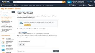 
                            11. Amazon.in Help: Track Your Package