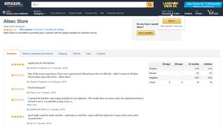 
                            8. Amazon.in Seller Profile: Allsec Store