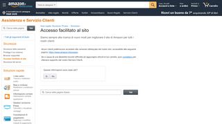 
                            7. Amazon.it Aiuto: Accesso facilitato al sito