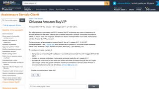 
                            3. Amazon.it Aiuto: Chiusura Amazon BuyVIP