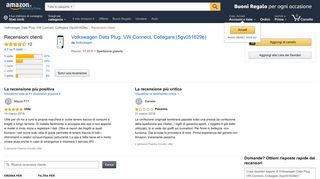 
                            12. Amazon.it:Recensioni clienti: Volkswagen Data Plug, VW Connect ...