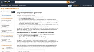 
                            4. Amazon.nl Hulp: Login met Amazon gebruiken