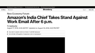 
                            11. Amazon's India Chief Takes Stand Against Work Email After 6 p.m. ...