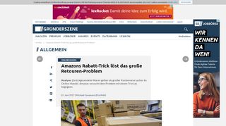 
                            11. Amazons Rabatt-Trick löst das große Retouren-Problem | Gründerszene