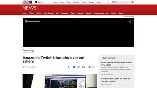 
                            4. Amazon's Twitch triumphs over bot-sellers - BBC News