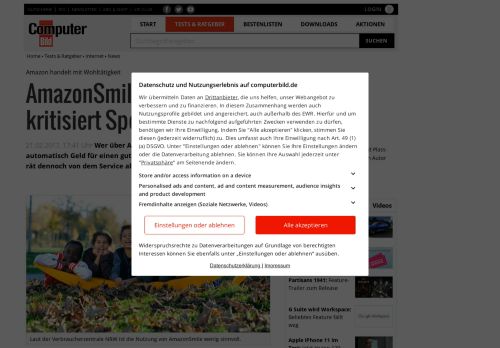 
                            7. AmazonSmile: Kritik Verbaucherzentrale - COMPUTER BILD