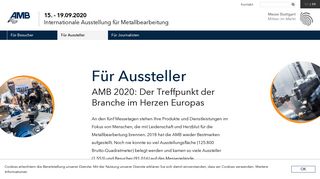 
                            6. AMB - Für Aussteller | Messe Stuttgart