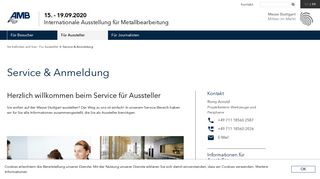 
                            4. AMB - Service & Anmeldung | Messe Stuttgart