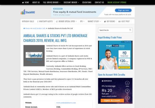 
                            11. Ambalal Shares & Stocks Pvt Ltd Brokerage Charges 2018 | Review ...
