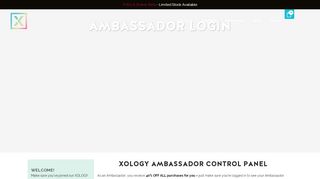 
                            12. Ambassador Login - XOLOGY
