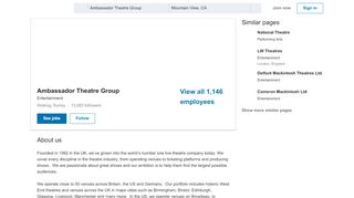 
                            10. Ambassador Theatre Group | LinkedIn