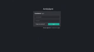 
                            1. Ambidant | Customer Login - Ambidant | Customer Registration