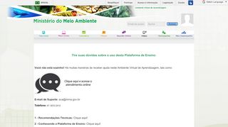 
                            2. Ambiente Virtual de Aprendizagem do Ministério do Meio Ambiente