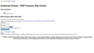 
                            13. Ambiente Virtual - IFSP Campus São Carlos: Login to the site