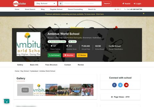 
                            10. Ambitus World School, Bachupally, Hyderabad | Fee, Reviews ...