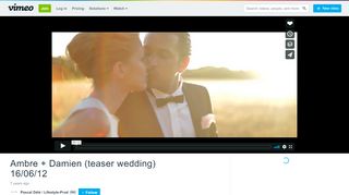 
                            5. Ambre + Damien (teaser wedding) 16/06/12 on Vimeo