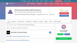 
                            6. AMC Engineering College, [AMCEC] Bangalore - Courses, Fees ...