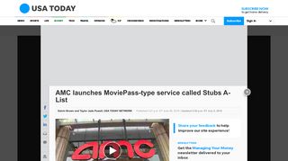 
                            11. AMC launches Stubs A-List, a MoviePass-type service - USA Today