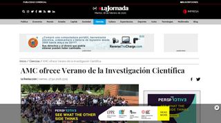 
                            8. AMC ofrece Verano de la Investigación Científica - La Jornada