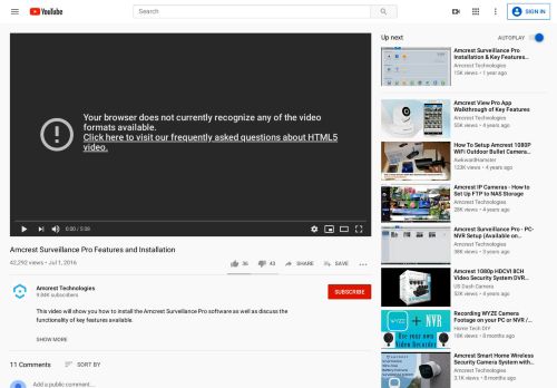 
                            5. Amcrest Surveillance Pro Features and Installation - YouTube