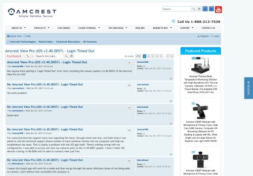 
                            1. Amcrest View Pro (iOS v3.40.0057) - Login Timed Out - Amcrest Forum