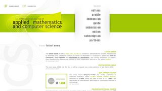 
                            8. : AMCS : International Journal of Applied Mathematics and ...